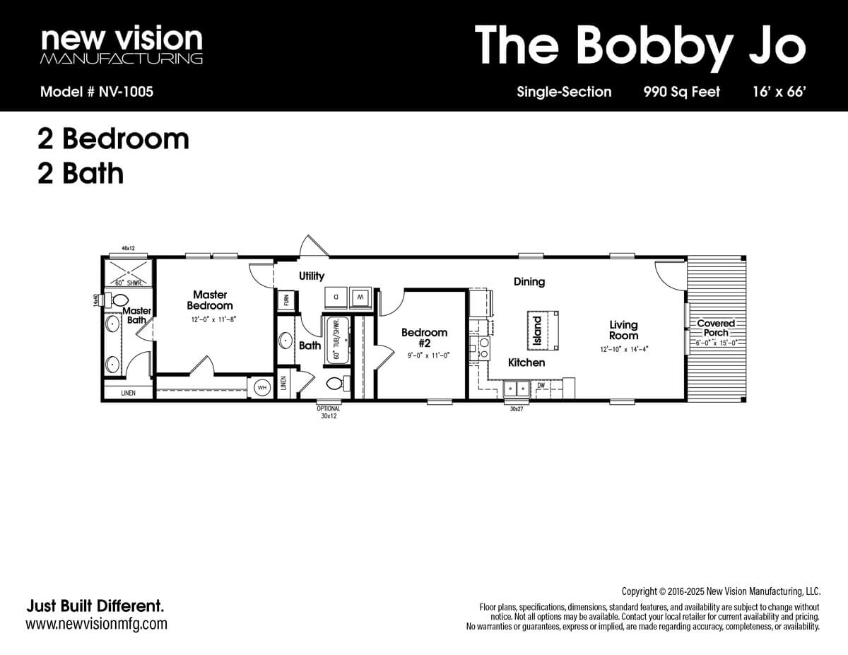 Floorplan of The Bobby Jo by New Vision
