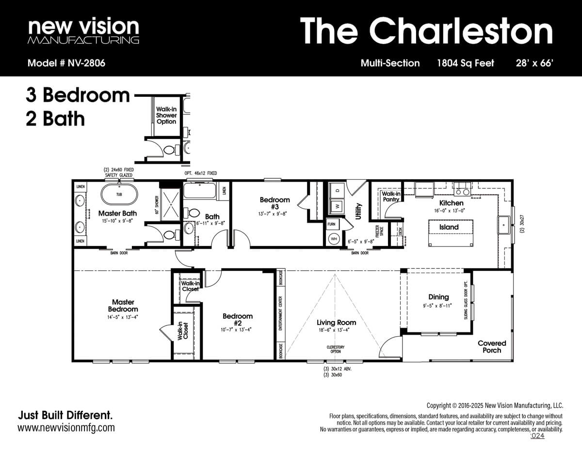 The Charleston by New Vision Floorplan of The Charleston by New Vision