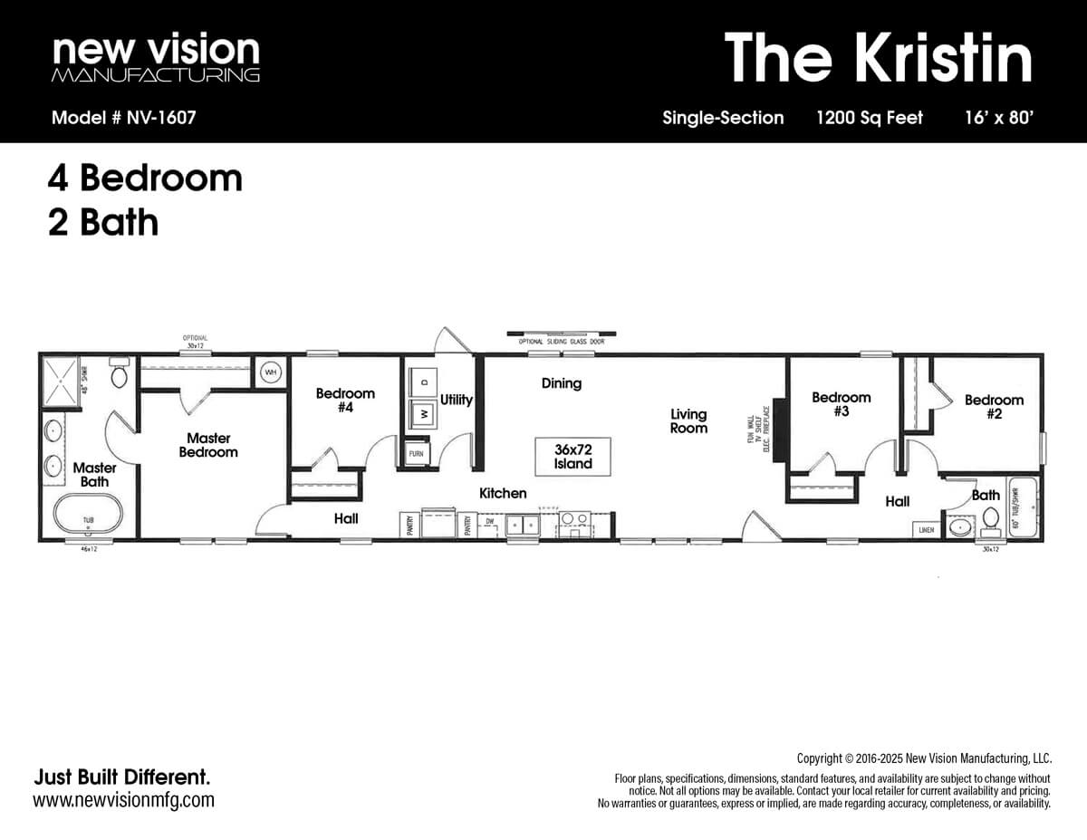 The Kristin by New Vision Floorplan of the Kristin by New Vision