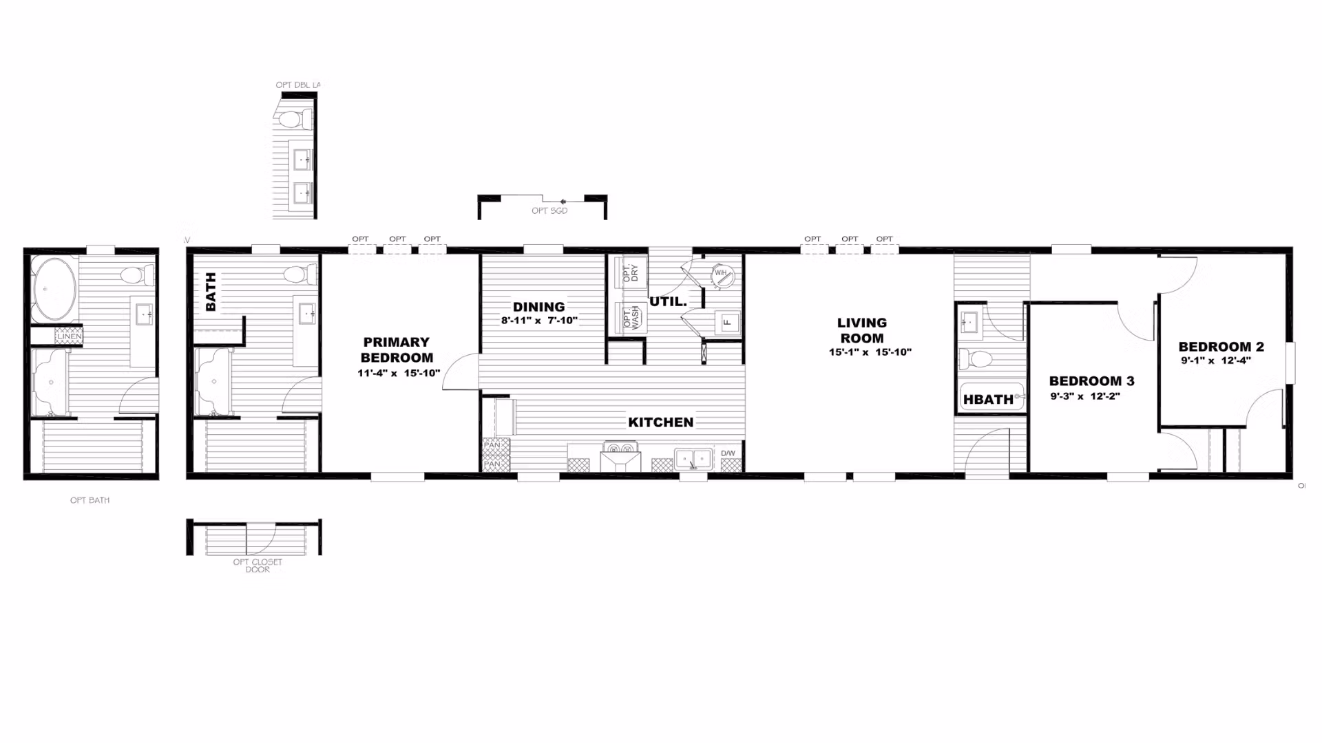 Floorplan of Clayton Homes Oklahoma Grand Floorplan of Clayton Grand for Sale in Ada, Oklahoma